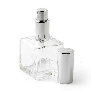 Flacon parfumerie vaporisateur argent 50 ml