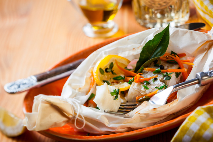 Papillote de daurade et de carottes à l'arôme fleur d'oranger - Néroliane